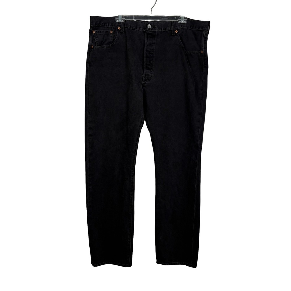 LEVI'S 501 Jeans Men's Size 40x32 Black Button Fly Denim Pants